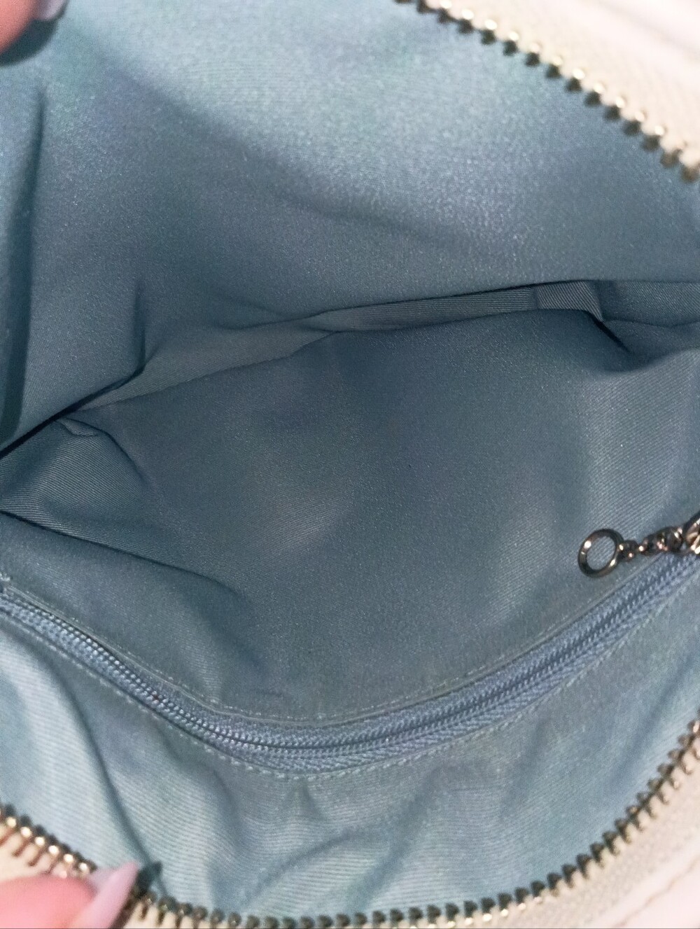Coach Light Blue Signature Canvas Shoulder Bag with Cream Trim - Picture 8 of 8